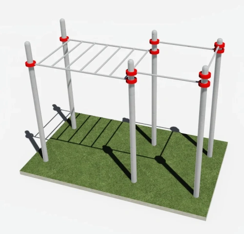 Уличный рукоход с тремя турниками