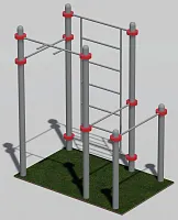 Турник классический, турник с обратным хватом, шведская стенка и параллельные брусья