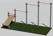 Турники разноуровневые и наклонная скамья для пресса