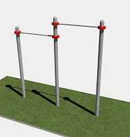 Уличный турник двойной разноуровневый для workout