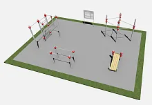 Спортивная площадка Воркаут 11 м х 8 м