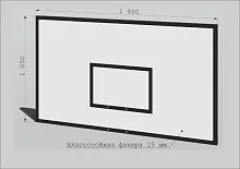 Щит баскетбольный фанерный игровой на металлической рамке 
